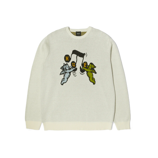 HUF SONG INTARSIA SWEATER LINEN