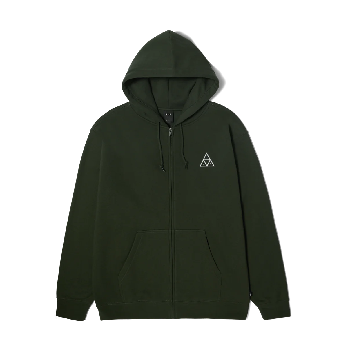 HUF SET TT FULL ZIP HOODIE HUNTER GREEN