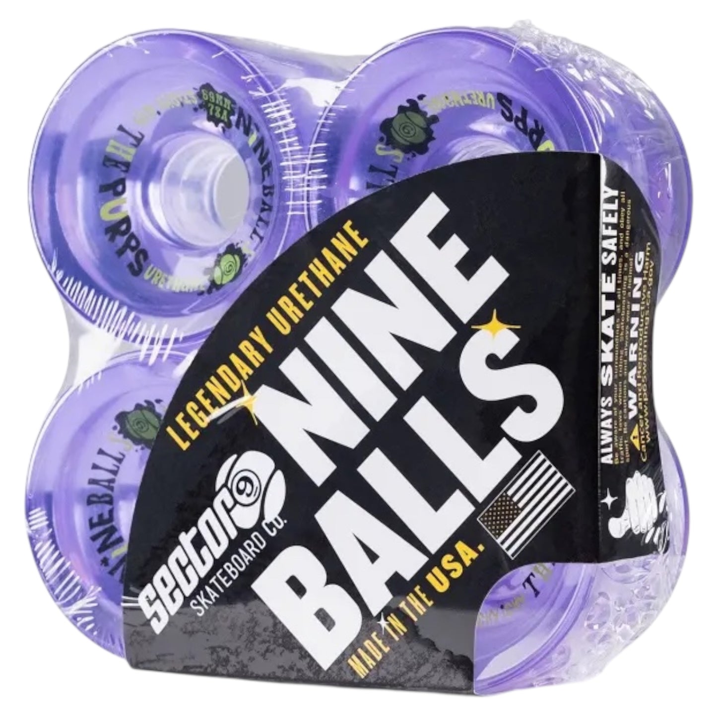 SECTOR 9 NINE BALLS WHEELS PURPLE 78a