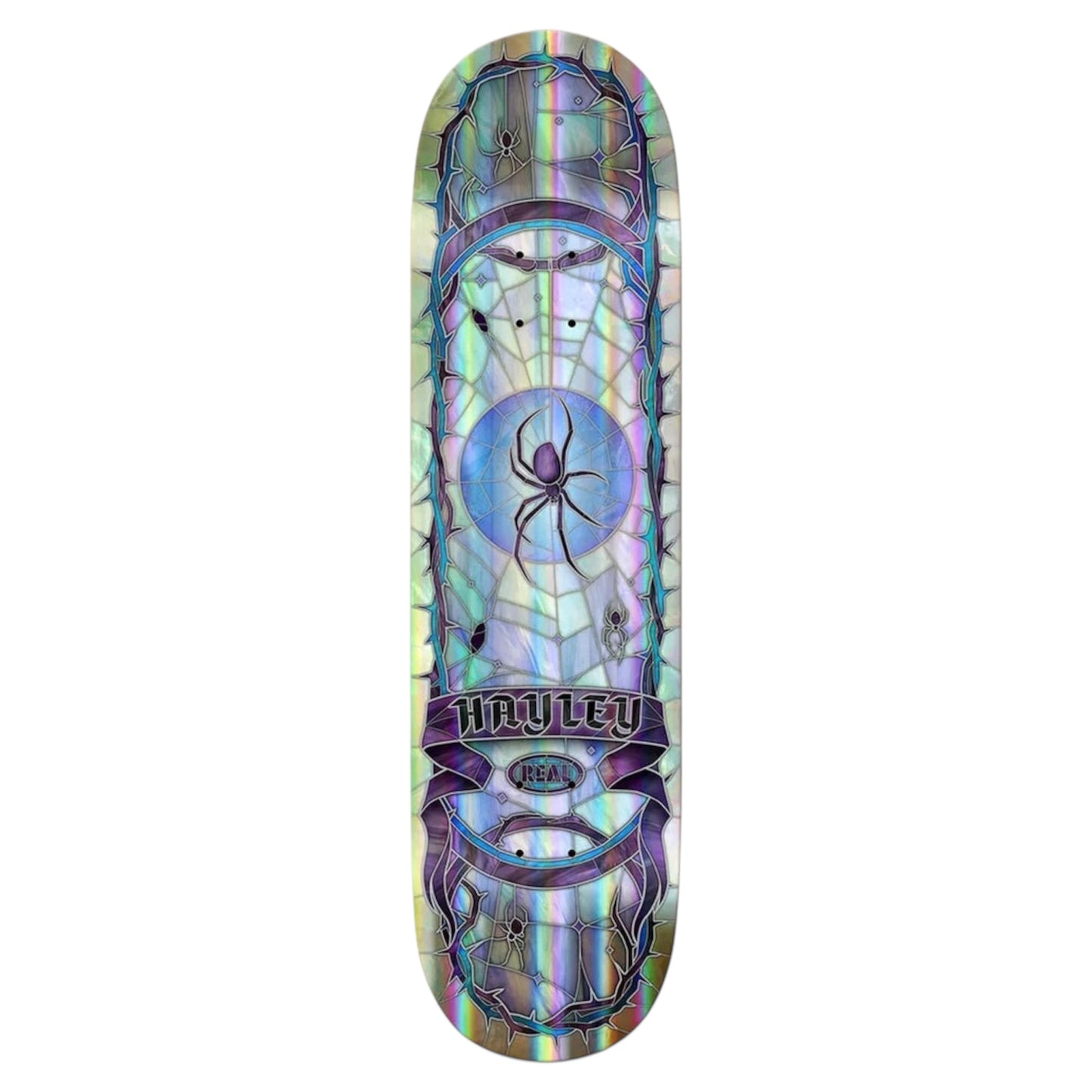 REAL HAYLEY RAINBOW HOLO CATHEDRAL DECK TRUE FIT 8.06