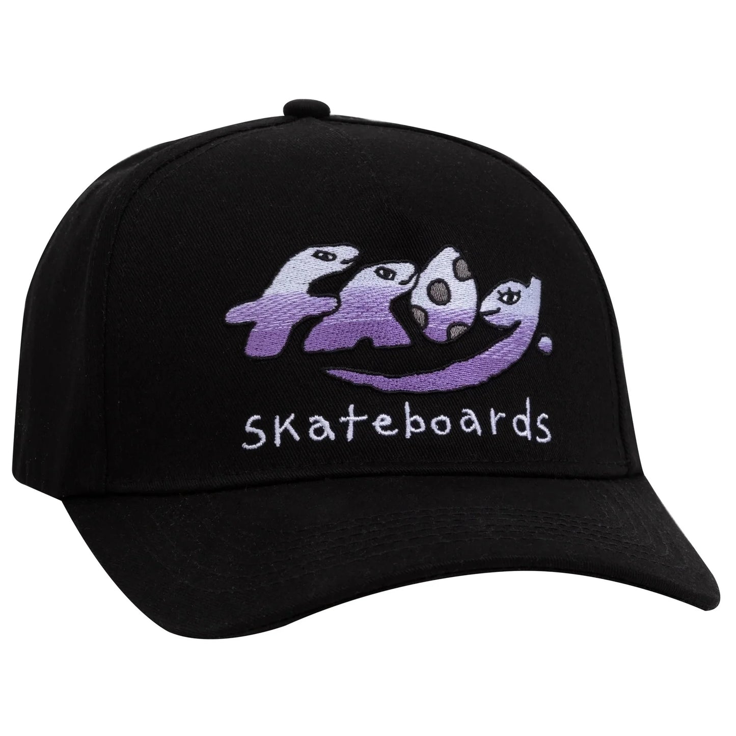 FROG DINO LOGO 5 PANEL HAT BLACK