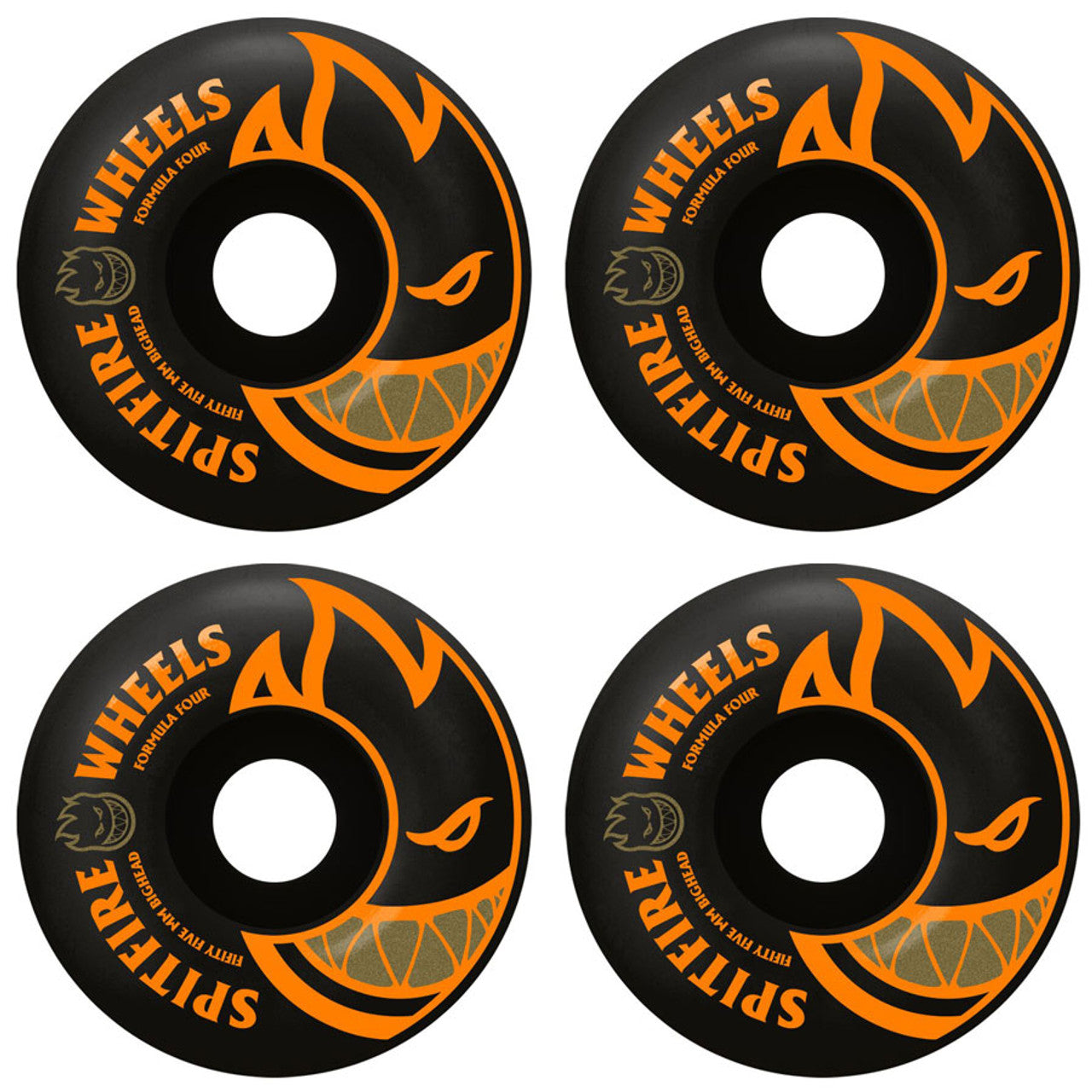 SPITFIRE F4 BIGHEAD 99A WHEELS BLACK/ORANGE