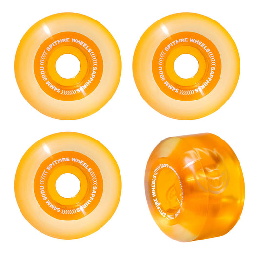 SPITFIRE SAPPHIRES 90A NEON ORANGE WHEELS 56MM