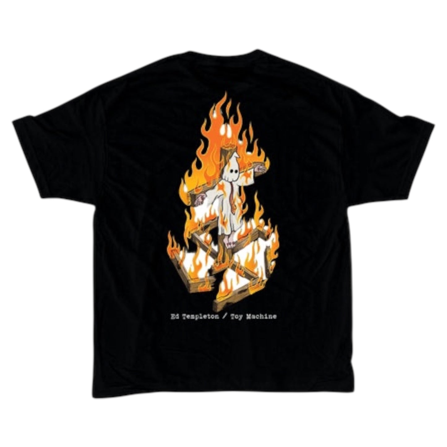 TOY MACHINE CHARRED CROSS TEE BLACK