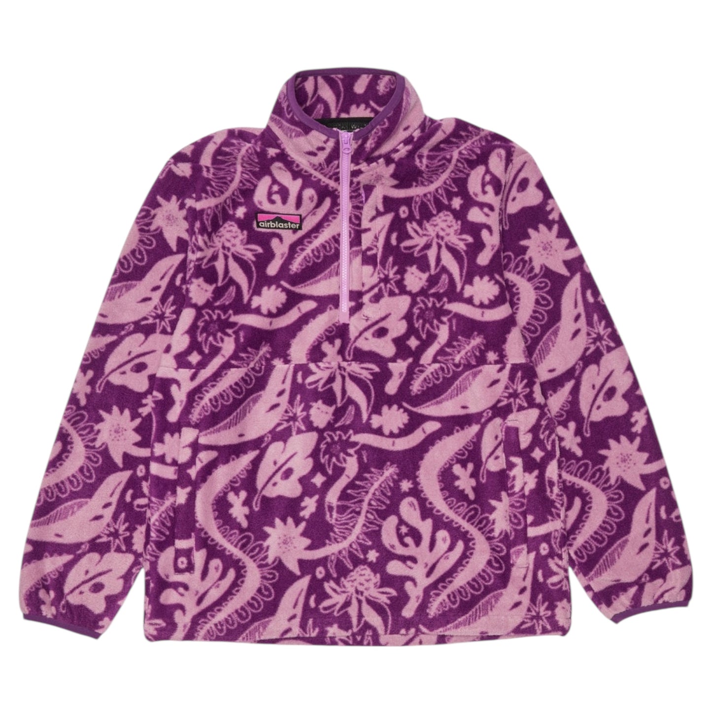 AIRBLASTER FLEECE HALF ZIP BLACKBERRY EARTH LIFE 2026