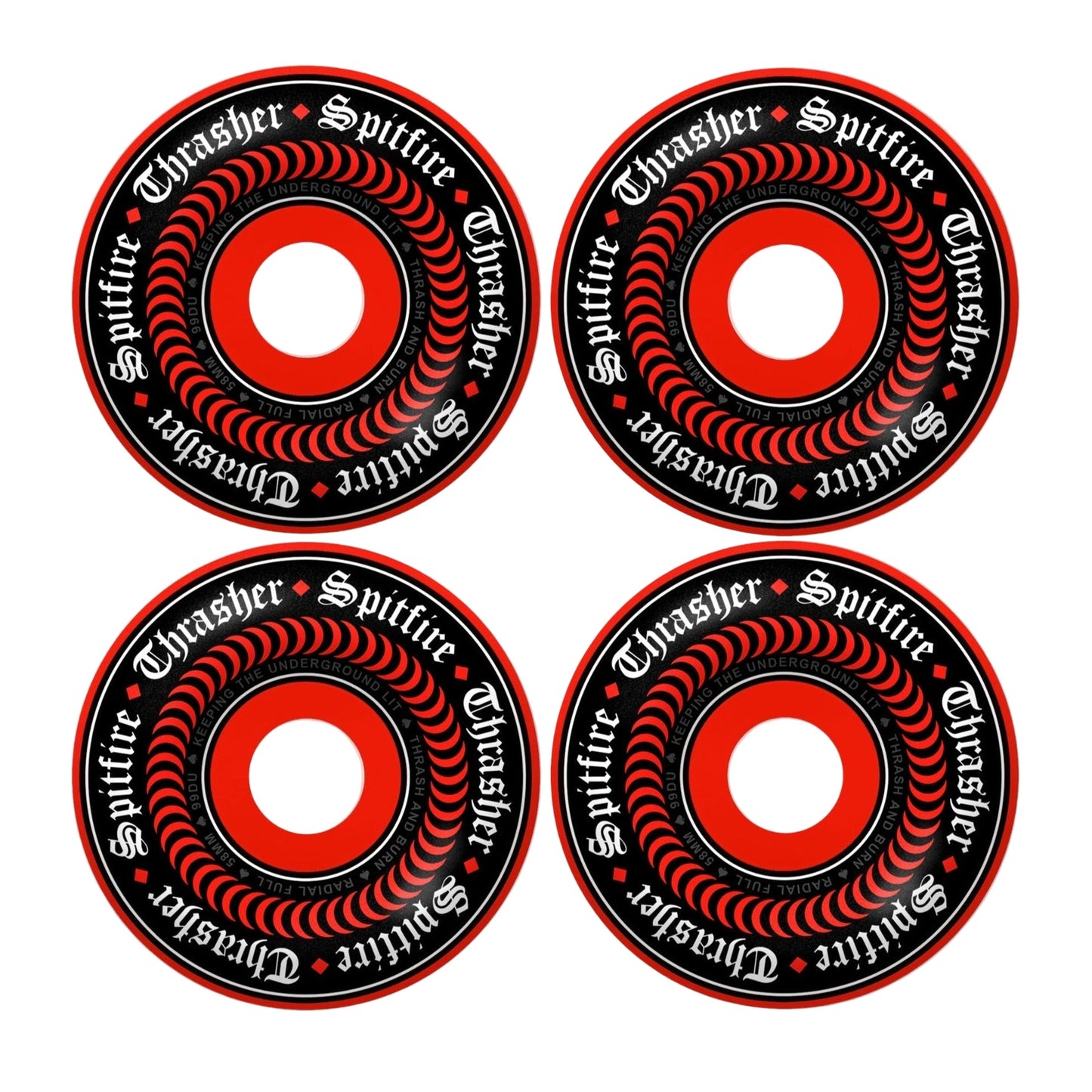 SPITFIRE TRASHER OATH F4 99a RADIAL FULL RED