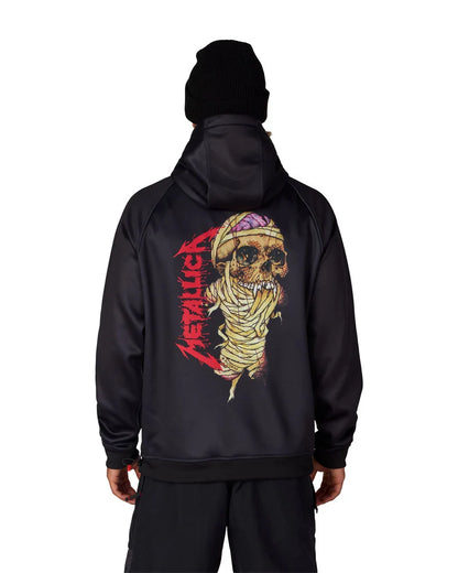 686 MENS METALLICA BONDED FLEECE PULLOVER HOODY BLACK