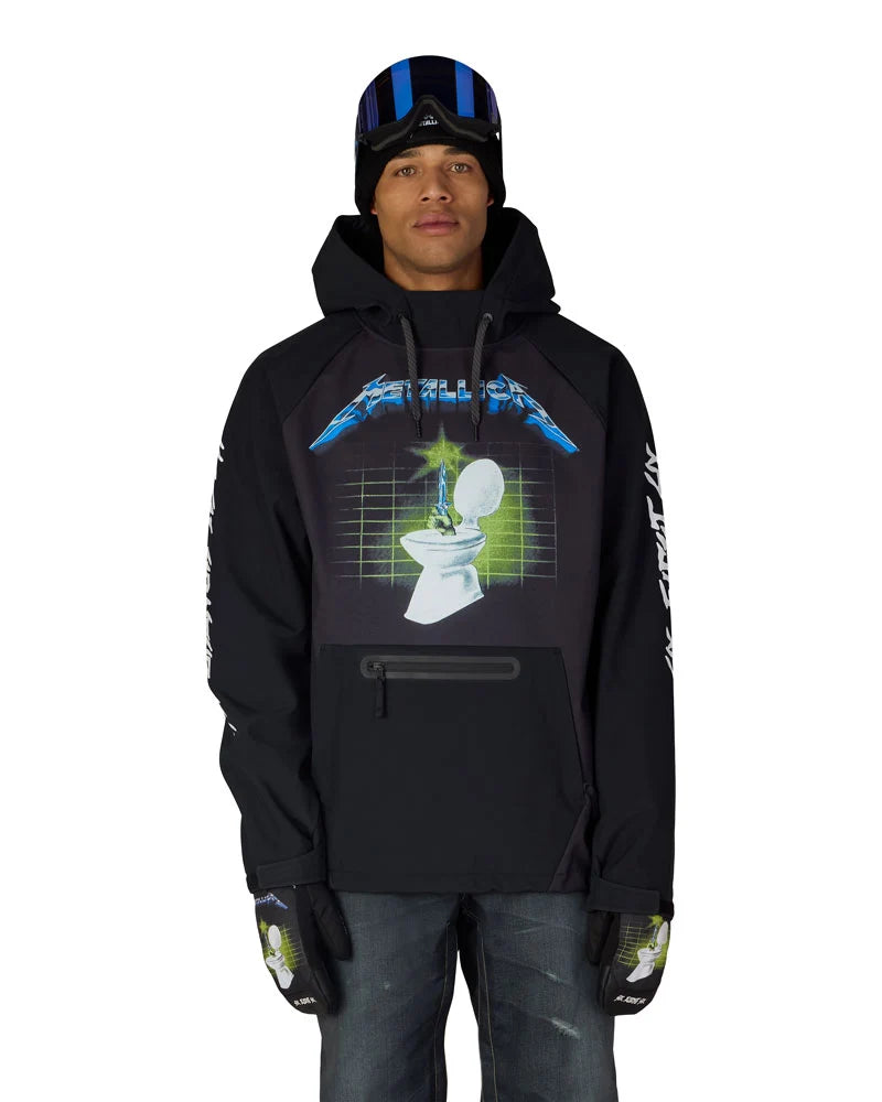 686 MENS METALLICA WATERPROOF HOODY METALLICA BLACK