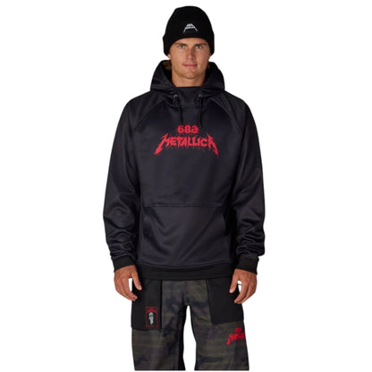 686 MENS METALLICA BONDED FLEECE PULLOVER HOODY BLACK
