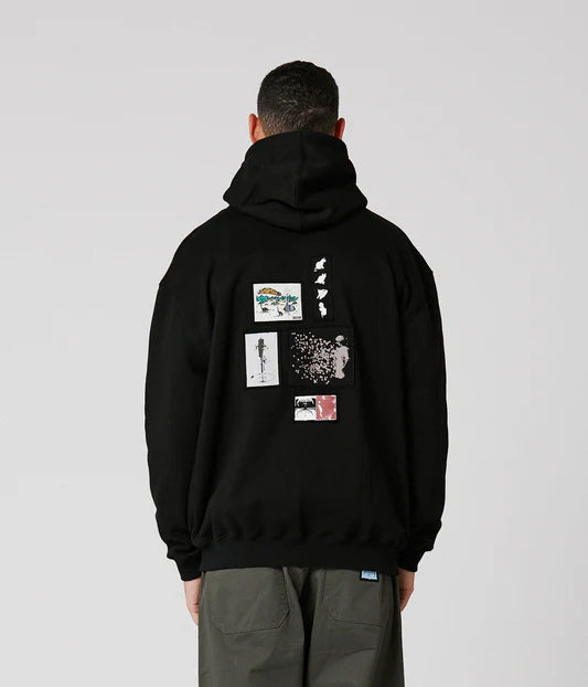 FORMER CLIPPINGS FZ HOODIE BLACK