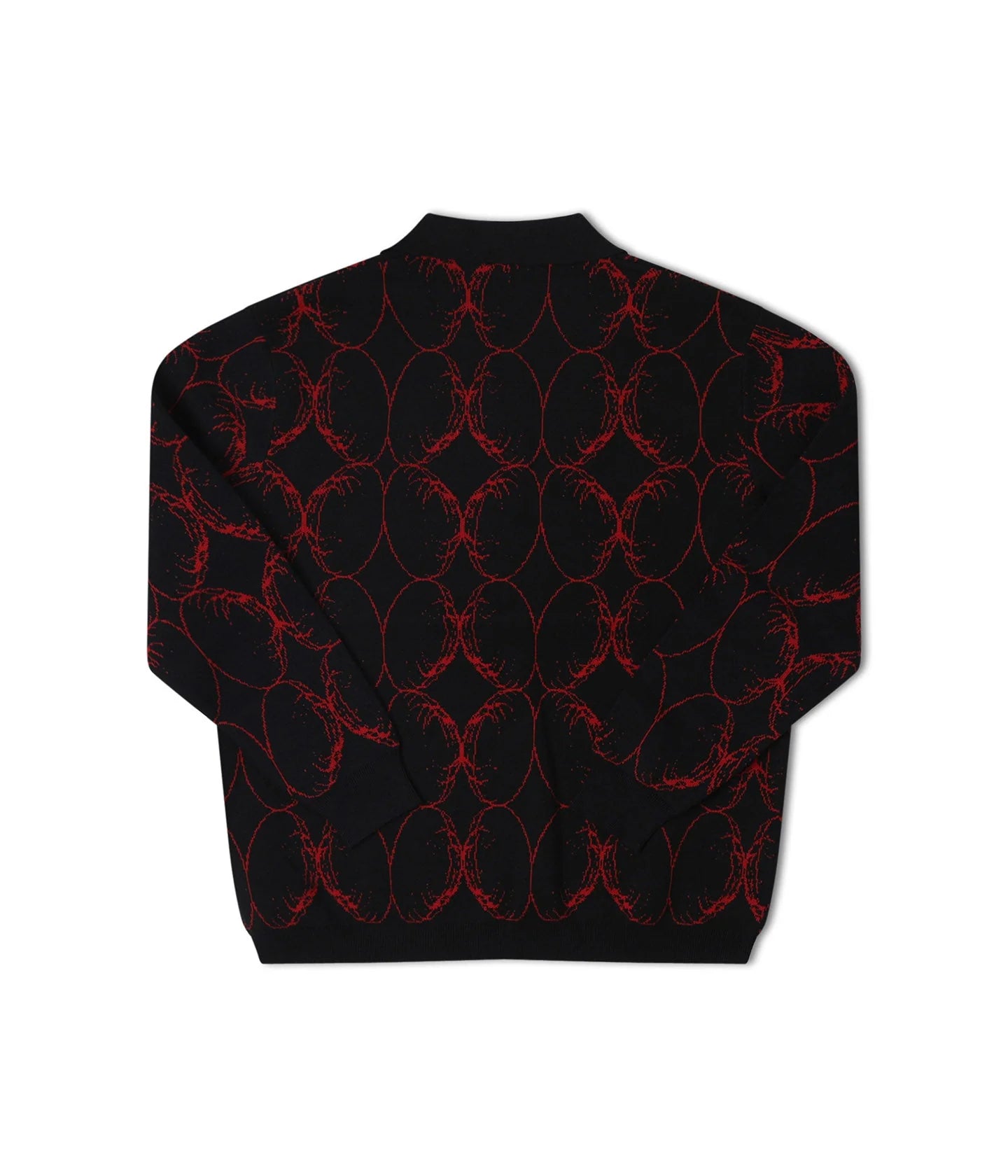 FORMER COIL KNIT LONGSLEEVE POLO BLACK BLOOD