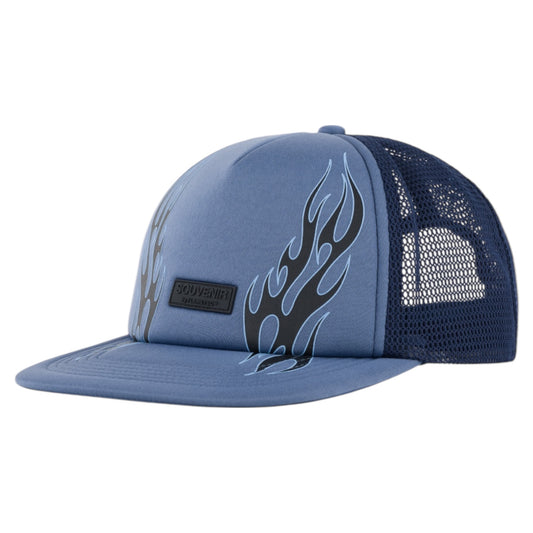 SOUVENIR X FLAMETEC TRUCKER CAP BLACK BLUE