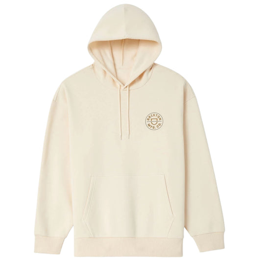 BRIXTON CREST HOODIE WHITECAP