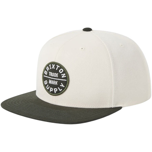 BRIXTON OATH III SNAPBACK WAX PAPER DARK OLIVE