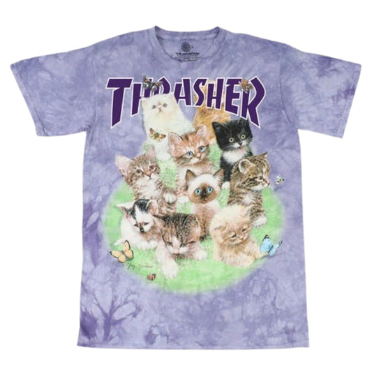 THRASHER KITTENS TEE PURPLE