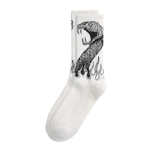 VANS MIKE G SNAKE FLAME CREW SOCKS MARSHMELLOW