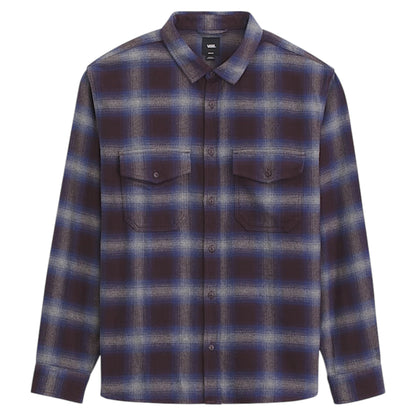 VANS BIXBY PLAID FLANNEL DARK PORTER PEWTER HEATHER
