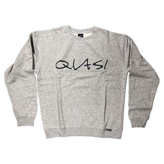 QUASI SIG CREWNECK HEATHER GREY