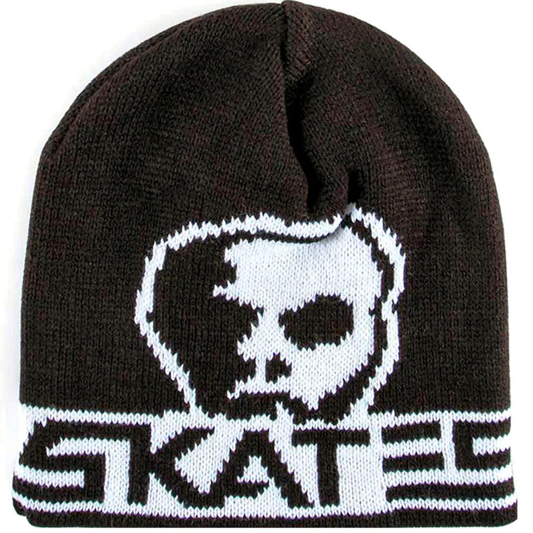 SKULL SKATES SKULL WOVEN LOGO BEANIE BLACK