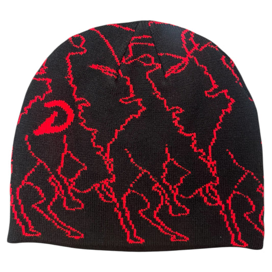 DOPE BRIN BEANIE BLACK RED