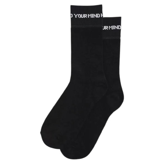 LAST RESORT REVERSE TERRY SOCKS BLACK