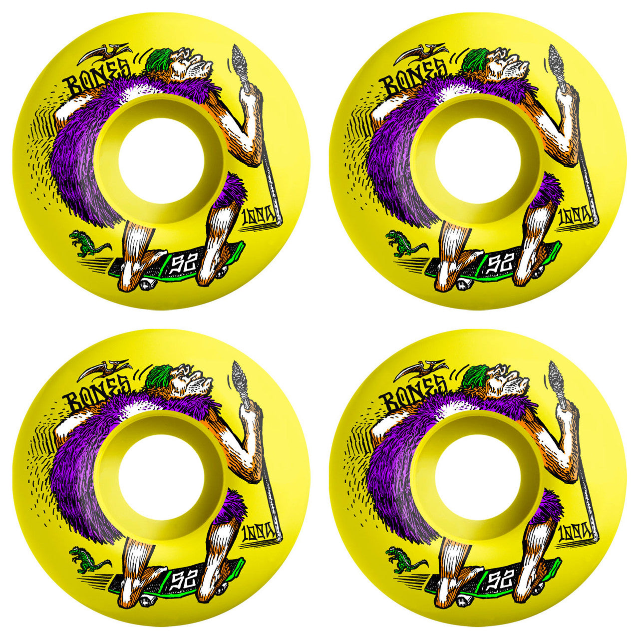 BONES NEONDERTHAL V4 WIDE 100A WHEELS 52MM