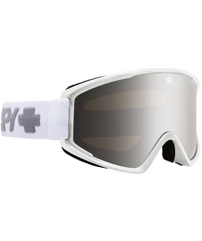 SPY CRUSHER ELITE ECO MATTE WHITE GOGGLES BRONZE SILVER MIRROR