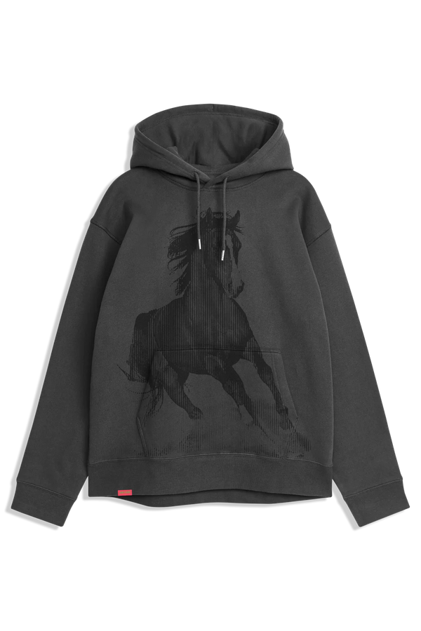 JACUZZI HORSE PREMIUM HOODY VINTAGE BLACK