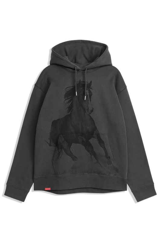 JACUZZI HORSE PREMIUM HOODY VINTAGE BLACK