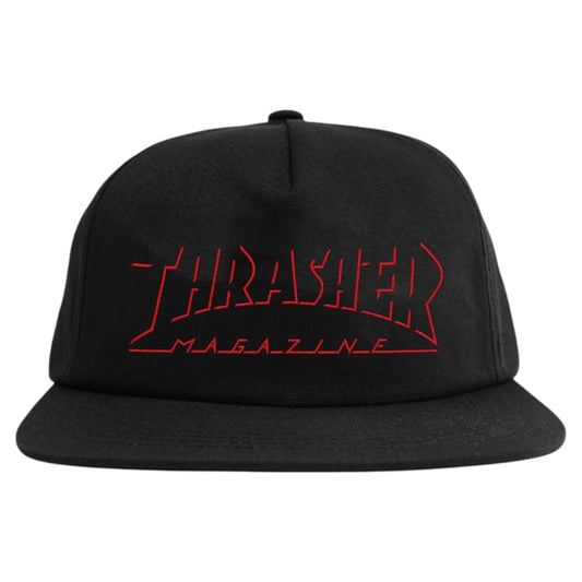 THRASHER SHADOW MAG LOGO SNAPBACK BLACK