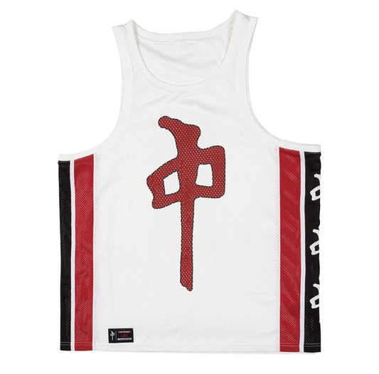 RDS MESH TANK FIVE WHITE RED BLACK