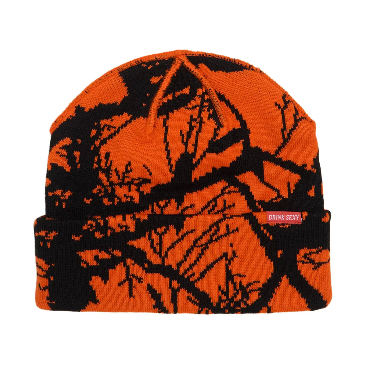 CORDUROY TWIG CAMO BEANIE SAFETY ORANGE