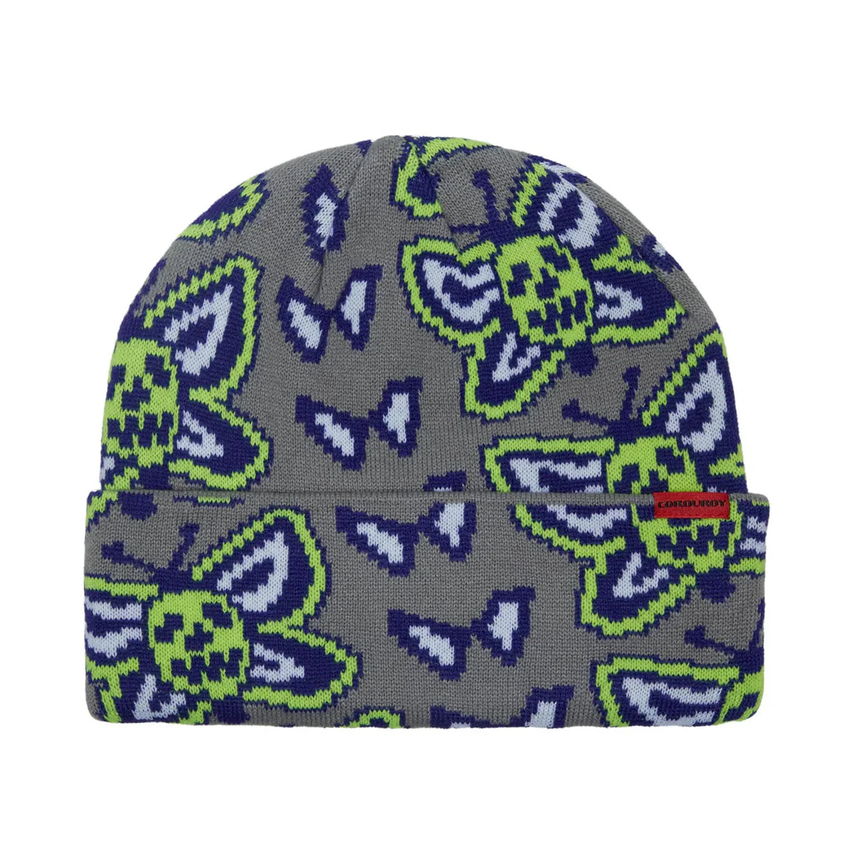 CORDUROY SKULLFLY BEANIE STONE GREY