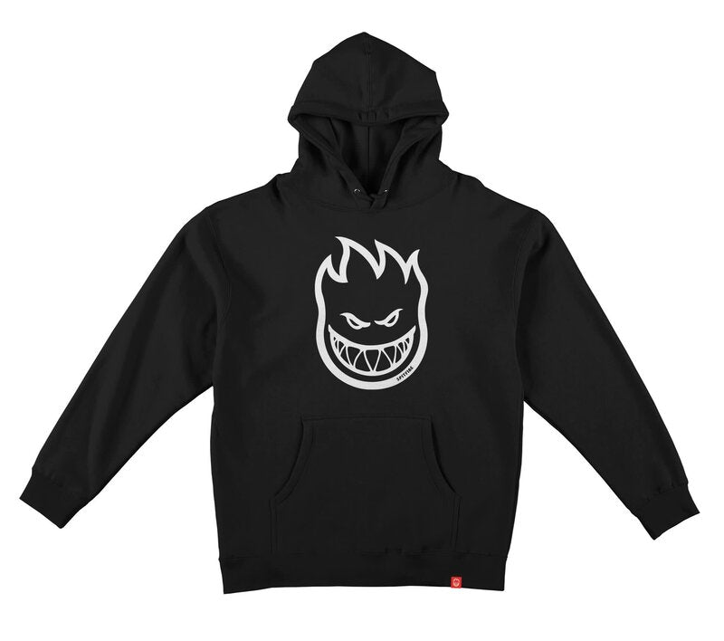 SPITFIRE BIGHEAD YOUTH PULLOVER HOODED SWEATSHIRT BLACK WHITE