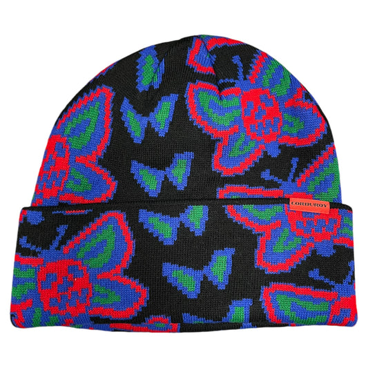 CORDUROY SKULLFLY BEANIE BLACK