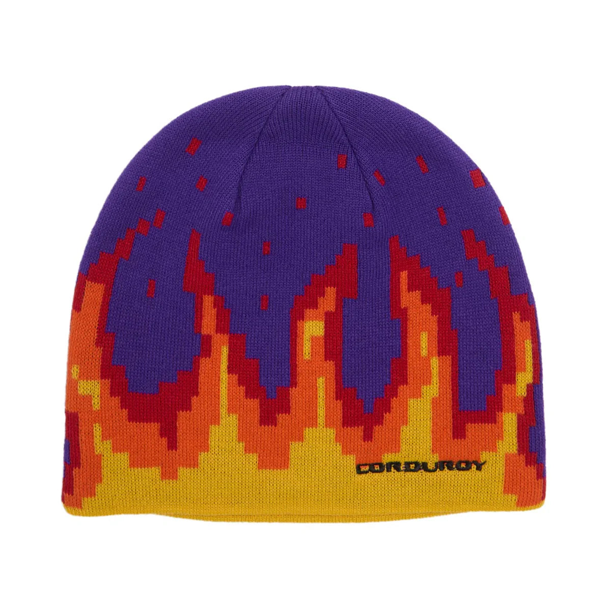 CORDUROY DIGI FLAMES BEANIE PURPLE