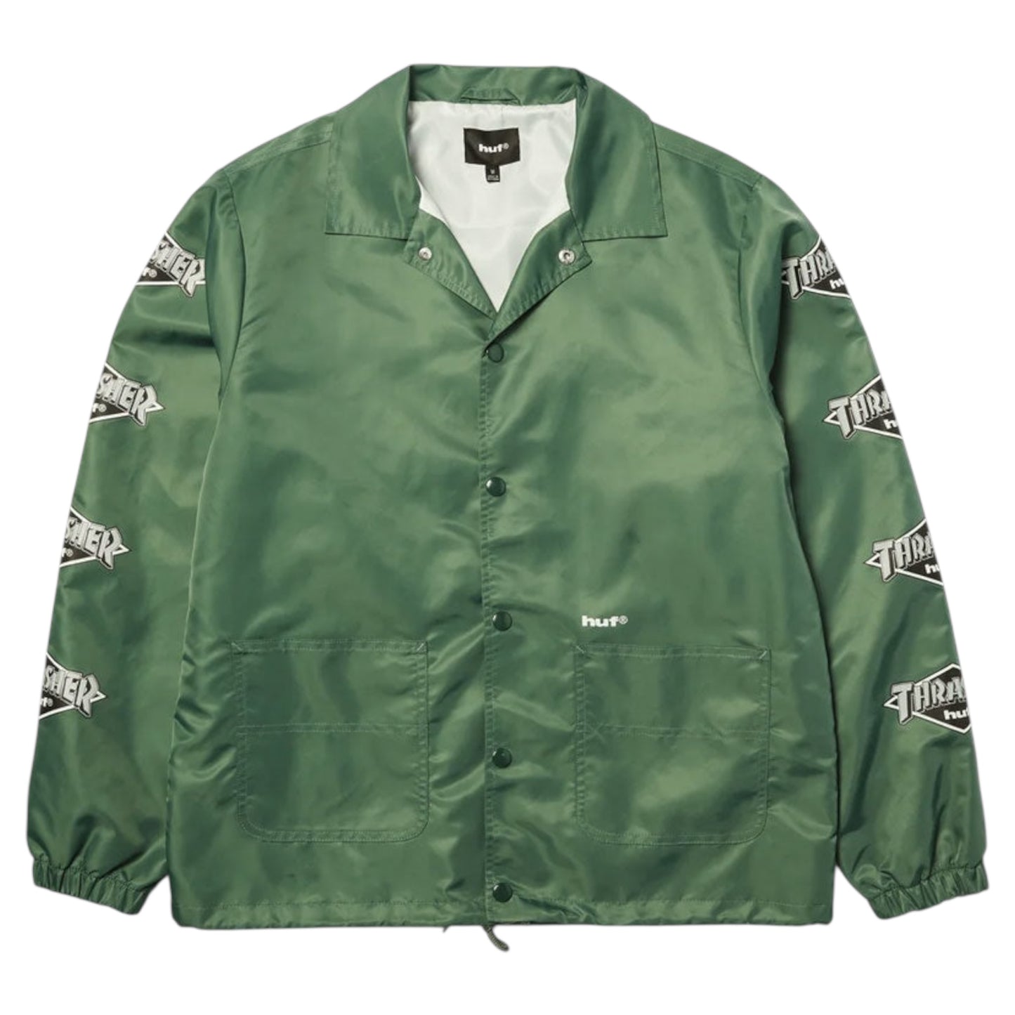 HUF x THRASHER LOGO JACKET FOREST GREEN