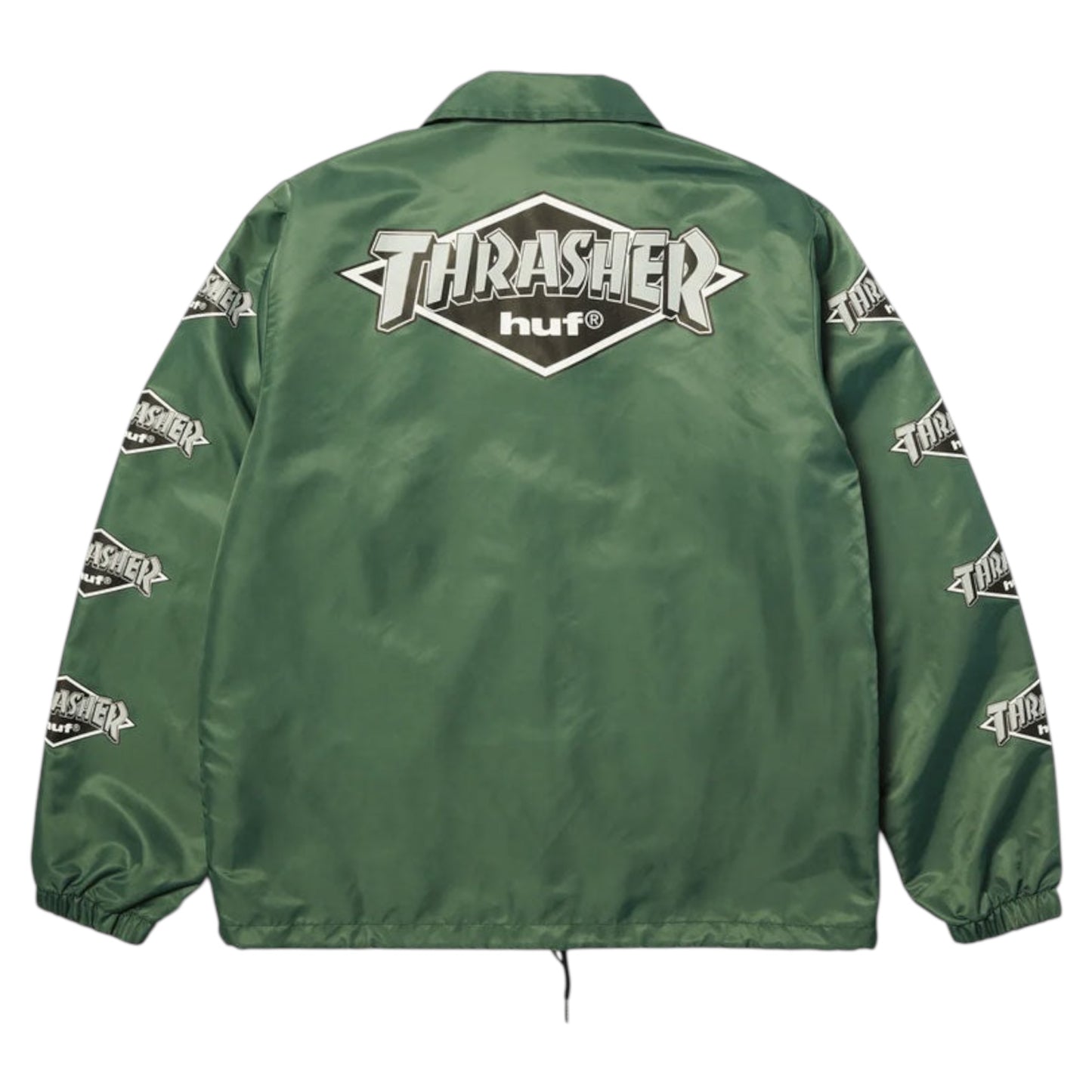 HUF x THRASHER LOGO JACKET FOREST GREEN