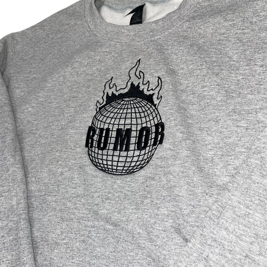 RUMOR BURNING WORLD CREWNECK GREY