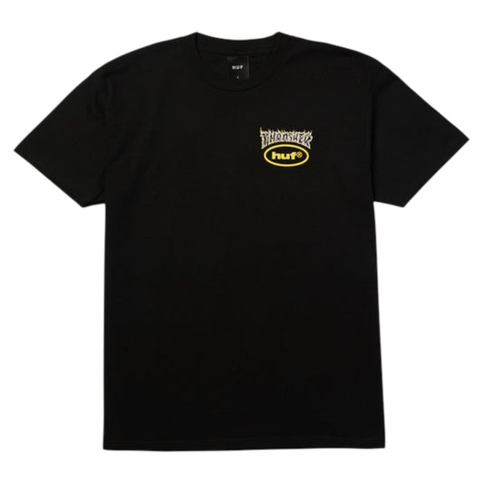 HUF X THRASHER MELTDOWN TEE BLACK