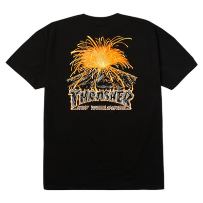 HUF X THRASHER MELTDOWN TEE BLACK