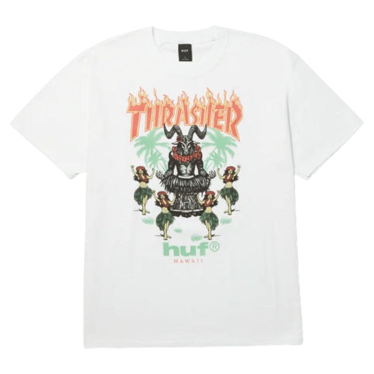 HUF X THRASHER GOAT LUAU TEE WHITE
