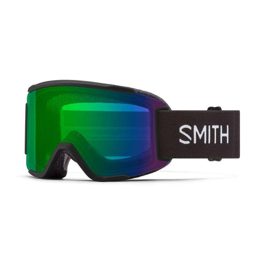 SMITH SQUAD GOGGLES BLACK WITH CHROMAPOP SUN GREEN MIRROR / YELLOW LENS