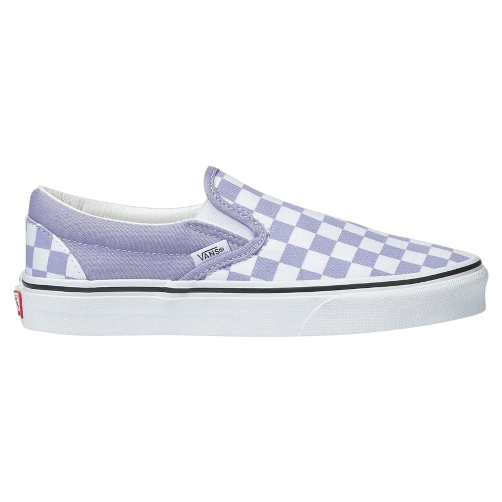 VANS CLASSIC SLIP-ON SHOE LAVENDER/WHITE CHECKERBOARD