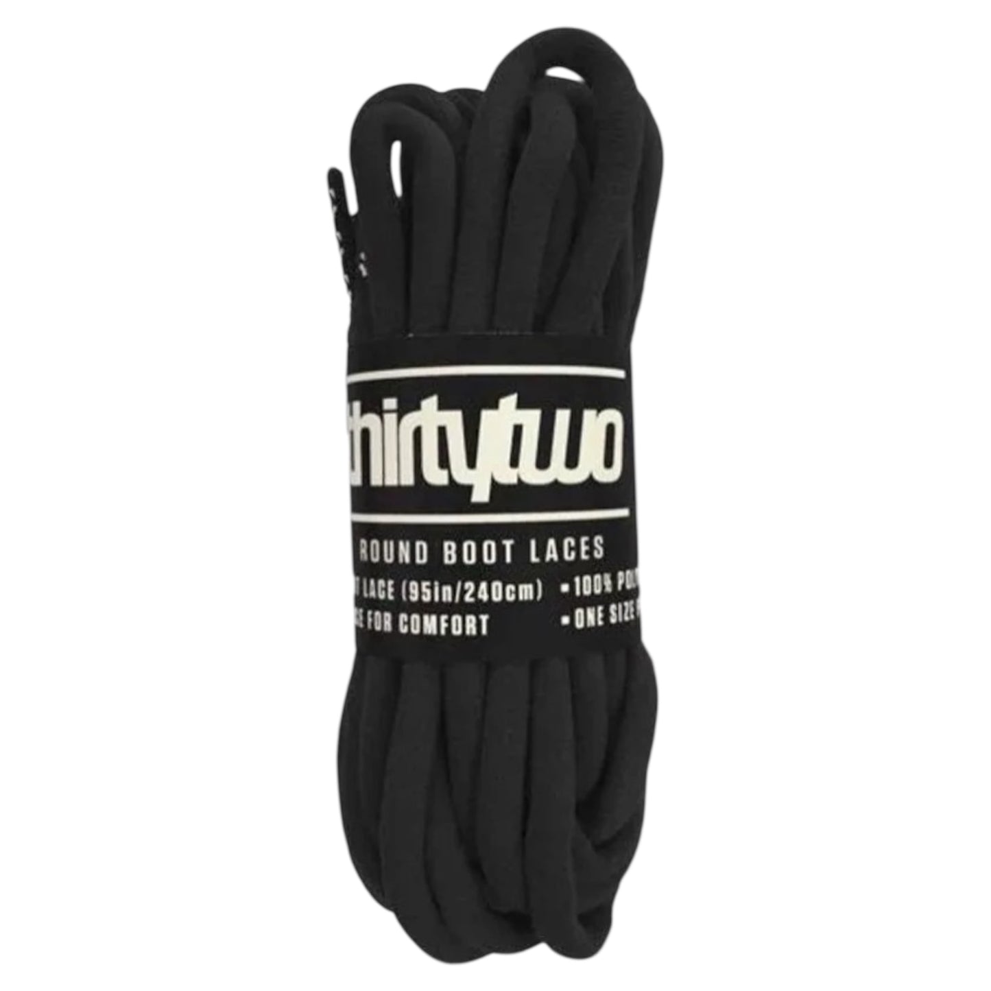 THIRTYTWO LACES BLACK-WHITE (87INCHES-220cm)