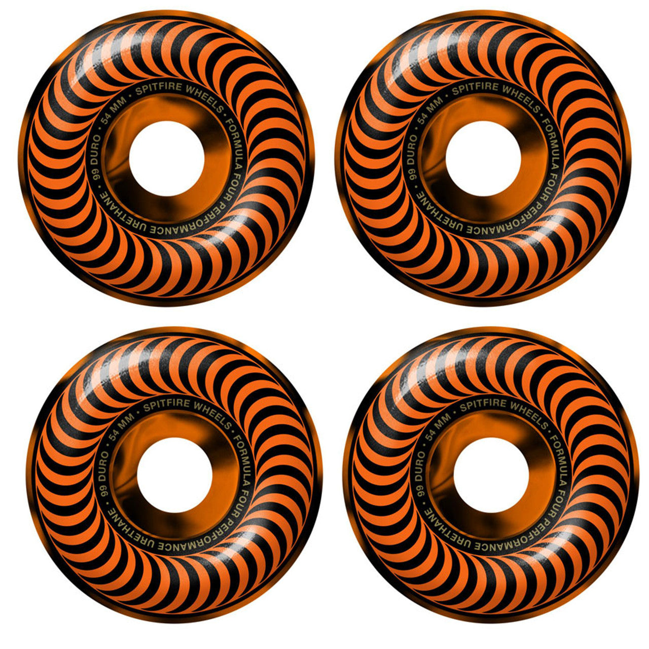 SPITFIRE F4 CLASSIC 99A WHEEL ORANGE/BLACK SWIRL