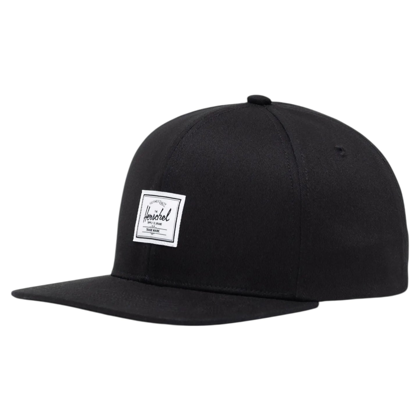 HERSCHEL WHALER 6 PANEL SNAPBACK HAT BLACK