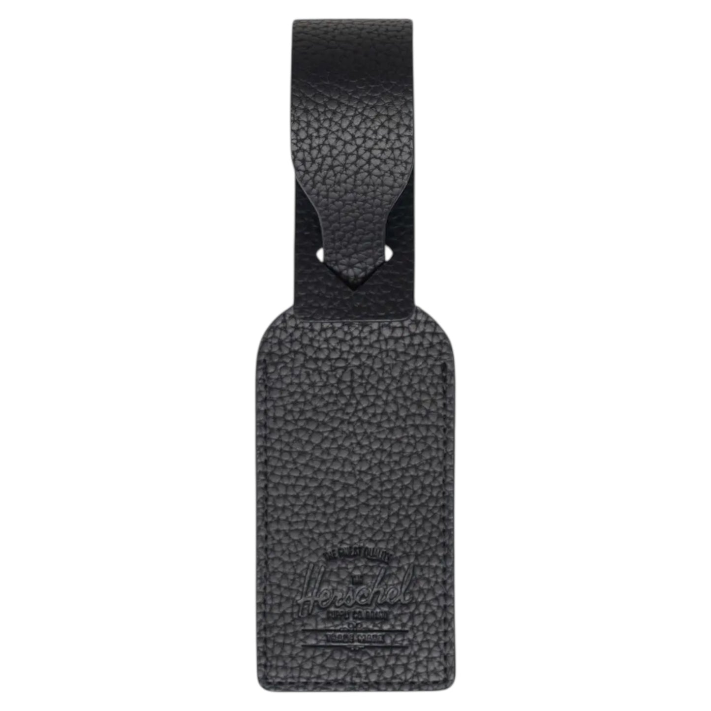 HERSCHEL LUGGAGE TAG VEGAN LEATHER BLACK