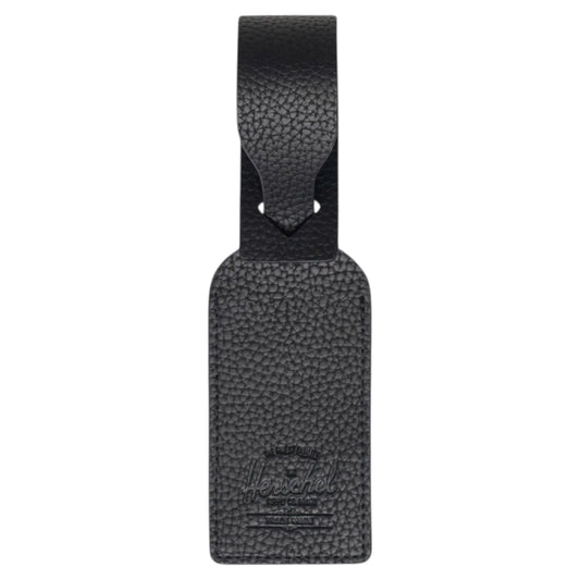HERSCHEL LUGGAGE TAG VEGAN LEATHER BLACK