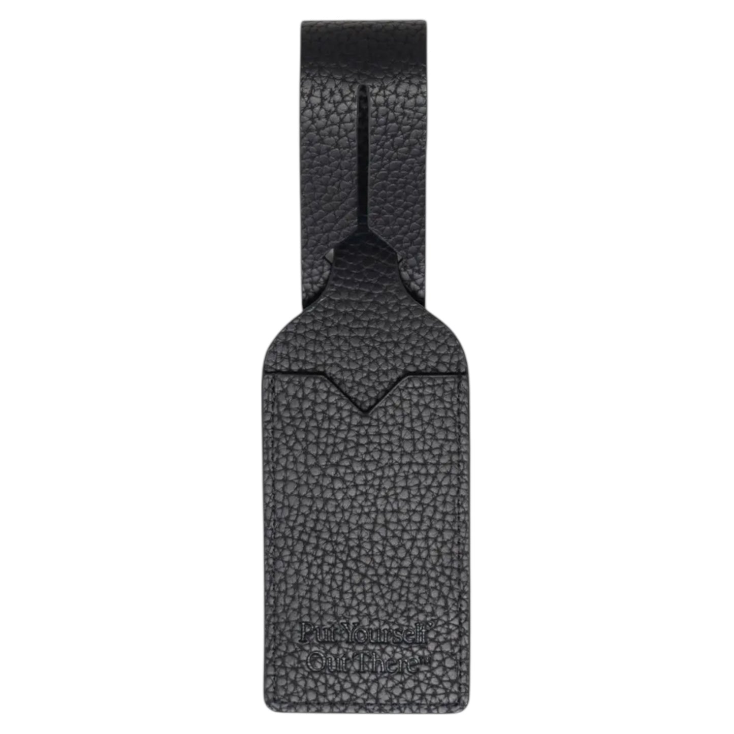 HERSCHEL LUGGAGE TAG VEGAN LEATHER BLACK